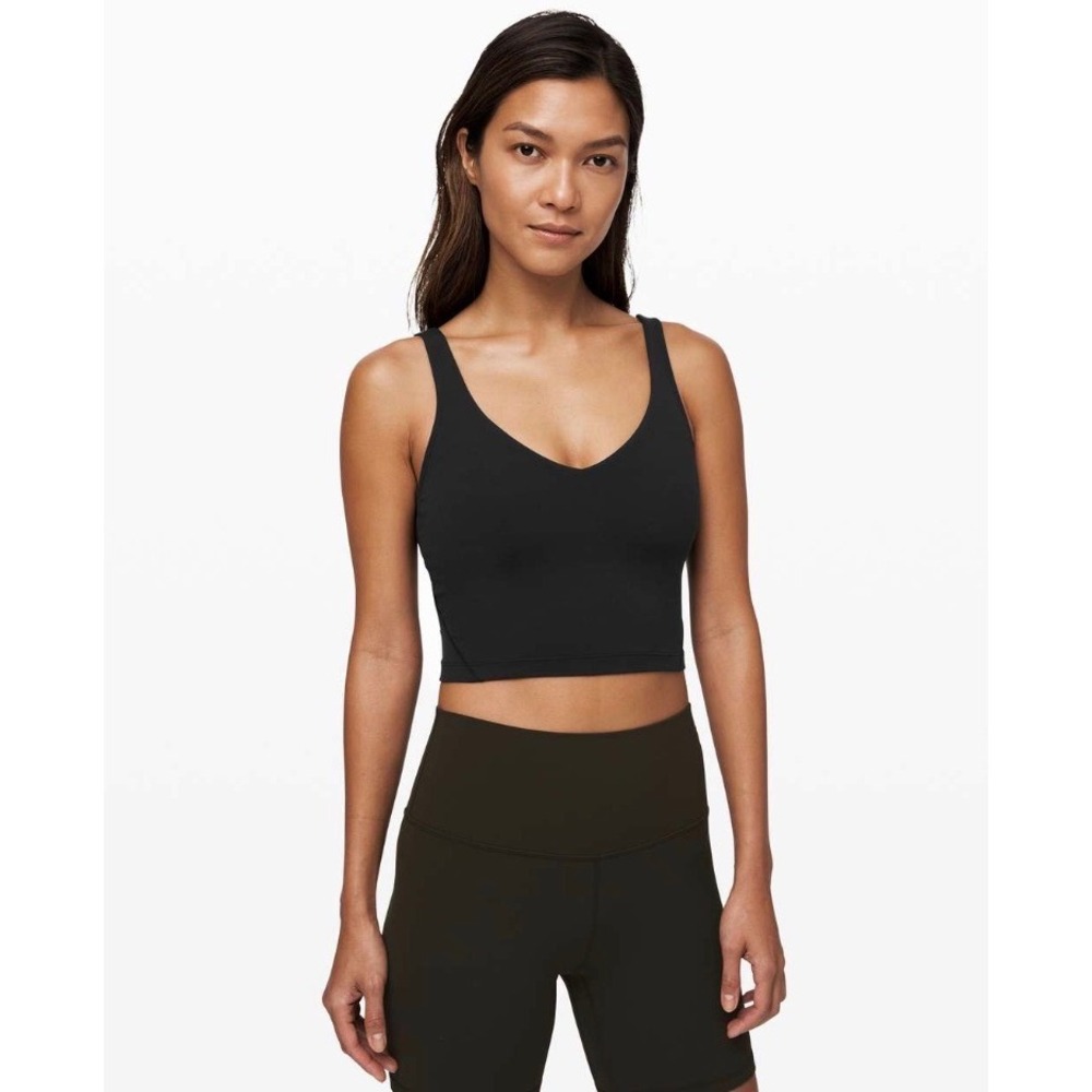 Lululemon Align Tank in black athletic cropped top workout running